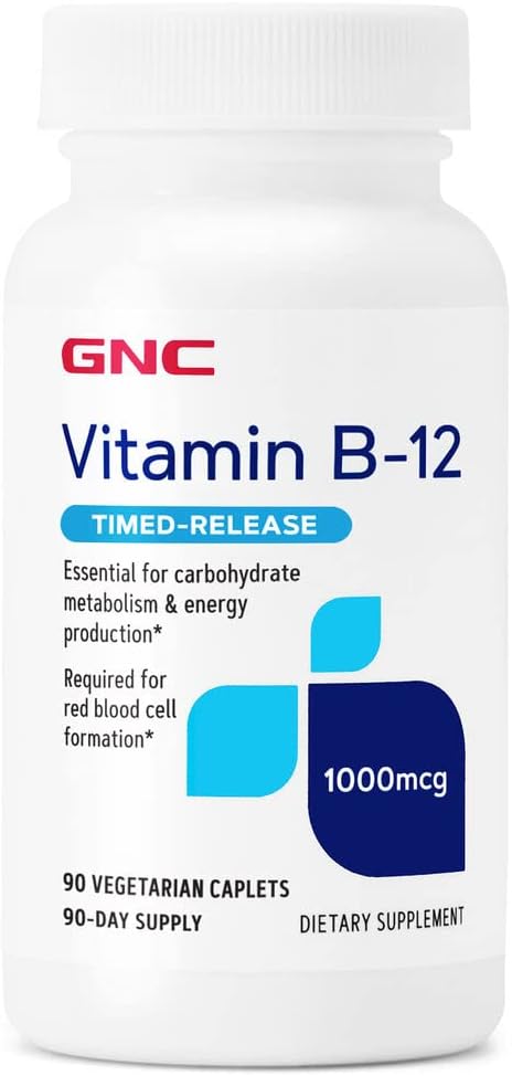 GNC Vitamin B-12 1000mcg, 90 Caplets