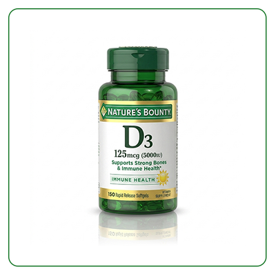 Nature's Bounty Vitamin D3 5000 IU, 150 Softgels