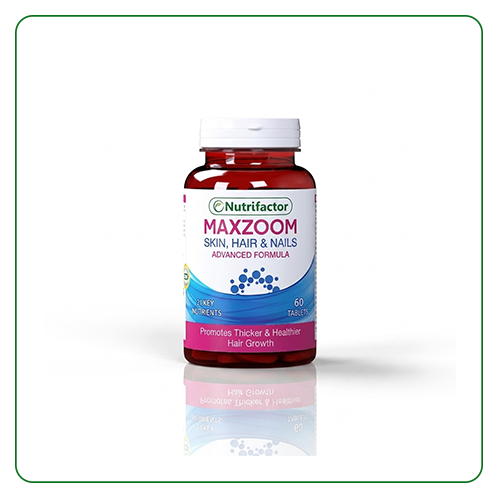 Nutrifactor Maxzoom supplement bottle on a white background
