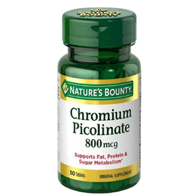 Nature's Bounty Chromium Picolinate 800mcg, 50 Tablets